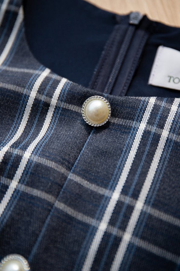 Wylene Dress In Blue Plaid