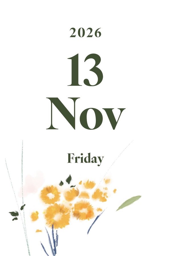 2026 November 13th (Friday)