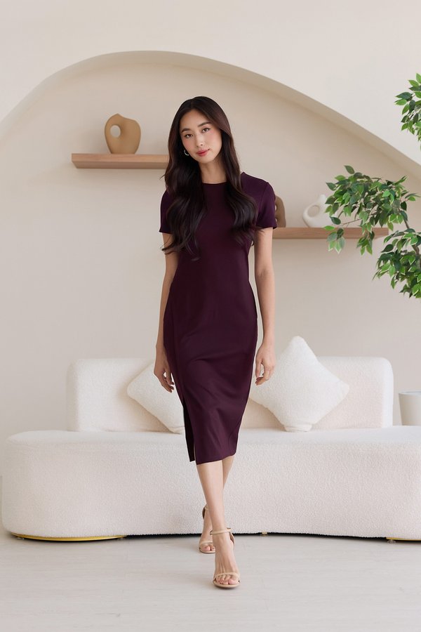 Roxie Dress In Burgundy