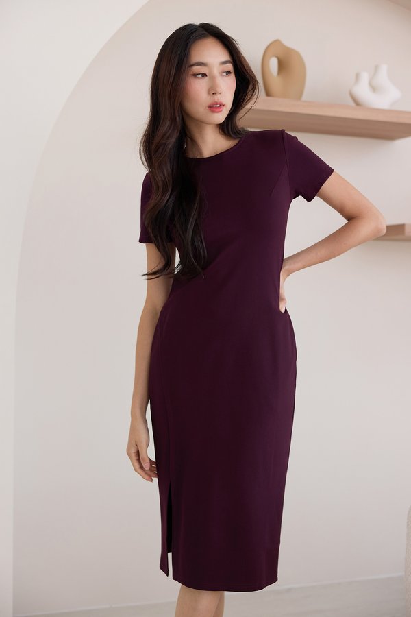 Roxie Dress In Burgundy