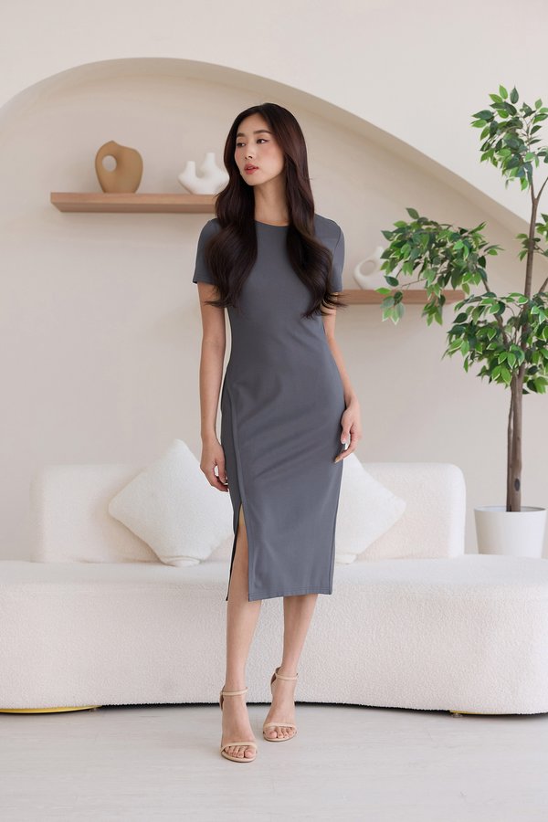 Roxie Dress In Slate Grey