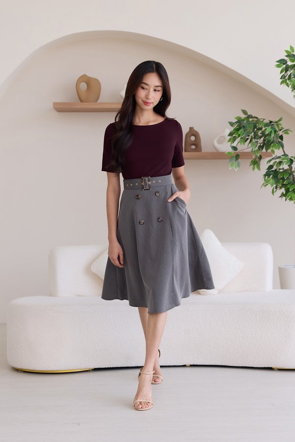 Celeste Dress In Burgundy