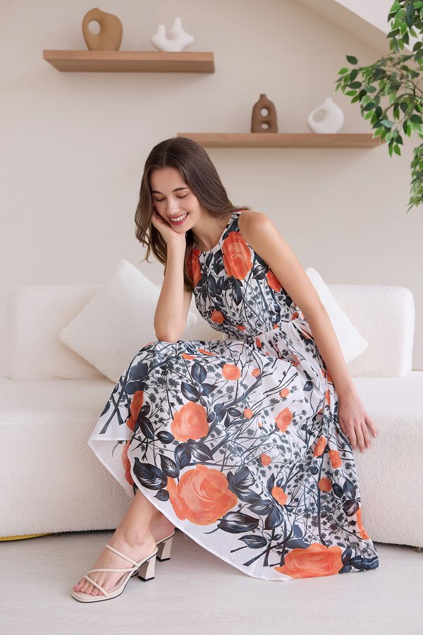 Emelia Dress In Sienna Prints