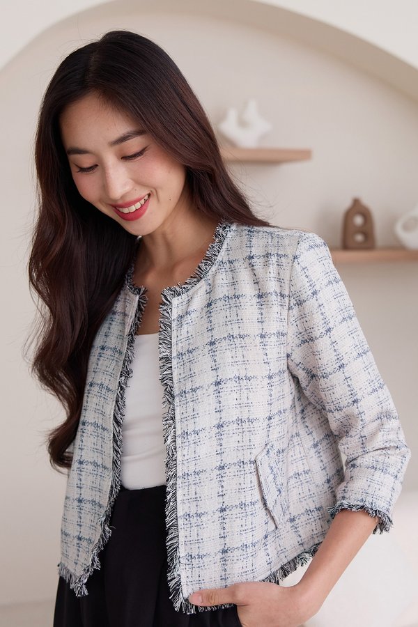 Lucerne Jacket In Ivory Tweed
