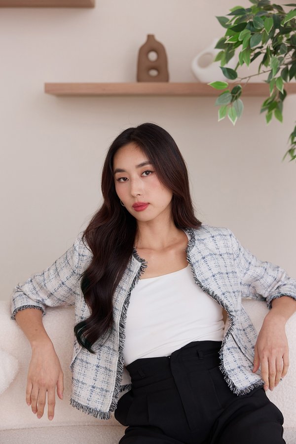 Lucerne Jacket In Ivory Tweed