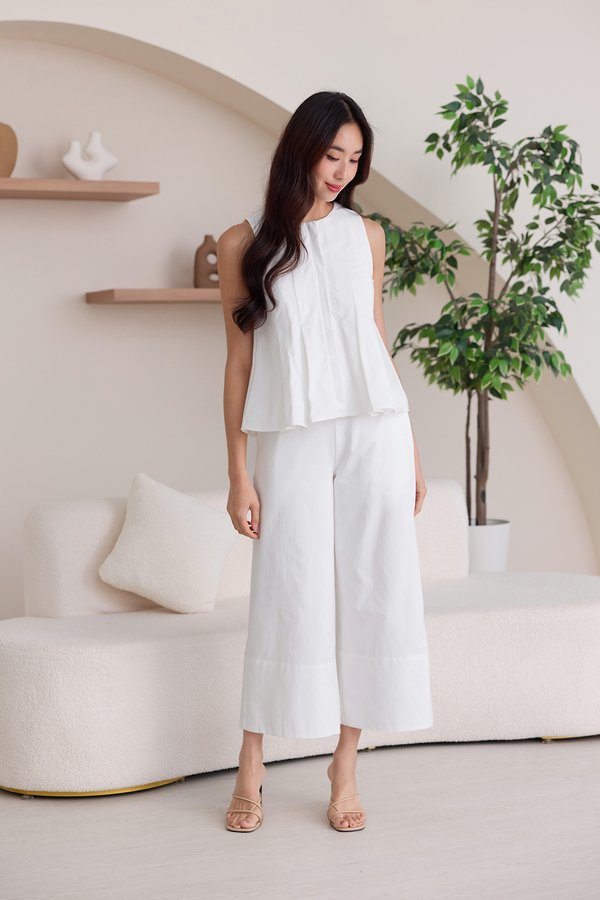 Ashton Culottes In Classic White
