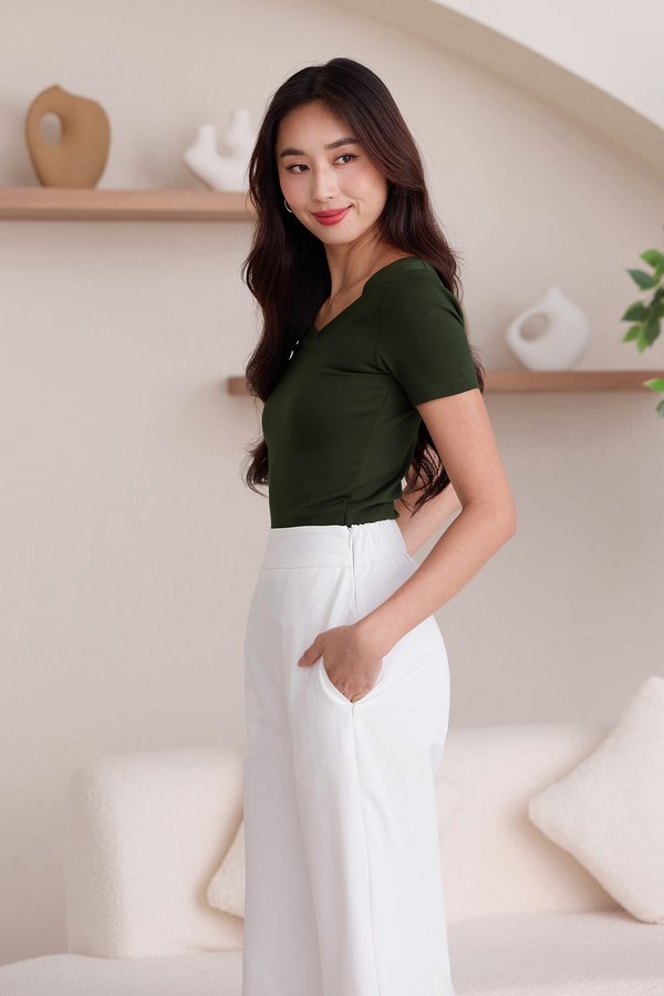 Ashton Culottes In Classic White