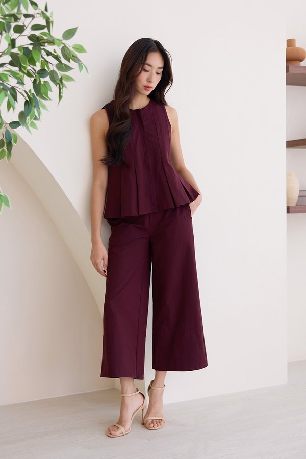 Ashton Culottes In Merlot