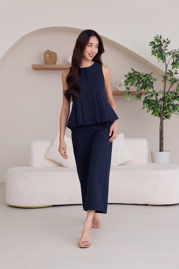 Ashton Culottes In Navy Blue