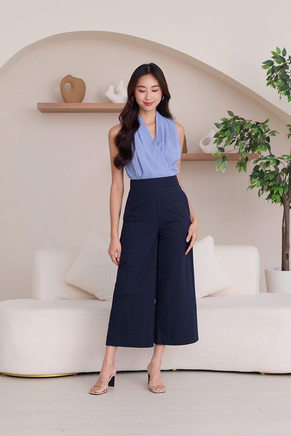 Ashton Culottes In Navy Blue