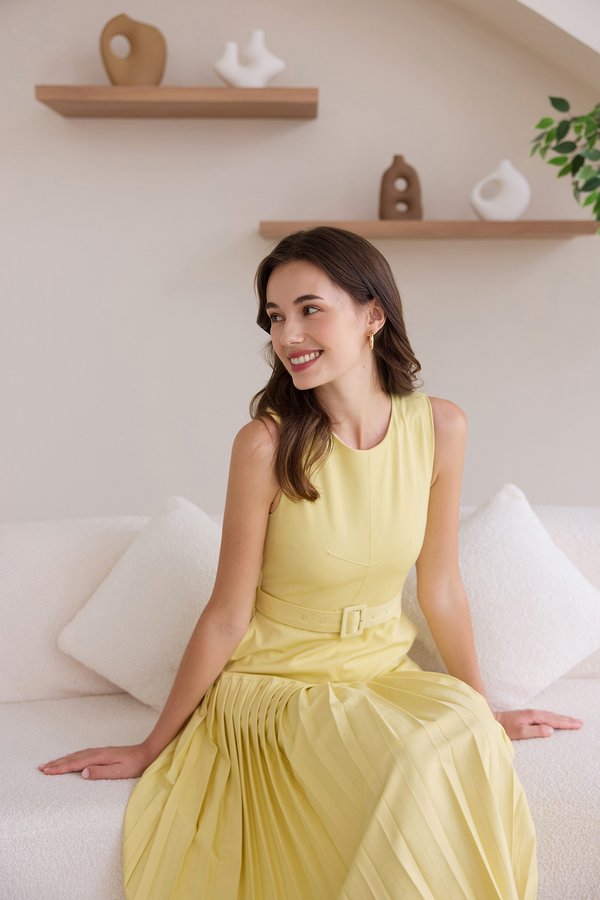 Linette Dress In Butter Yellow