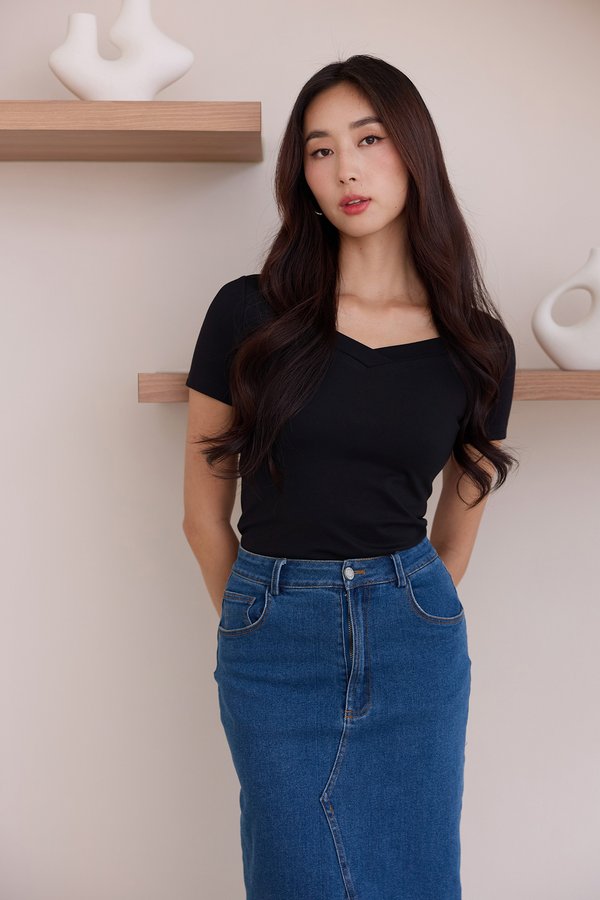 Melodie Top In Classic Black