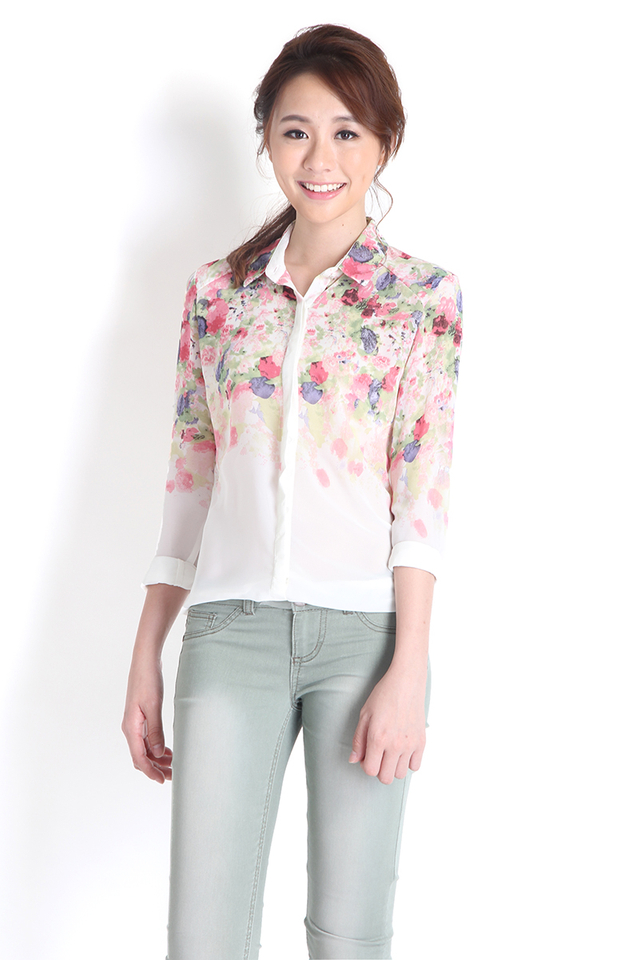 [BO] Soft Focus Shirt In Florals