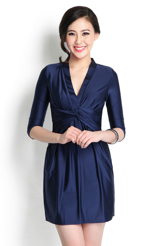 Meet The Royalty Dress In Navy Blue