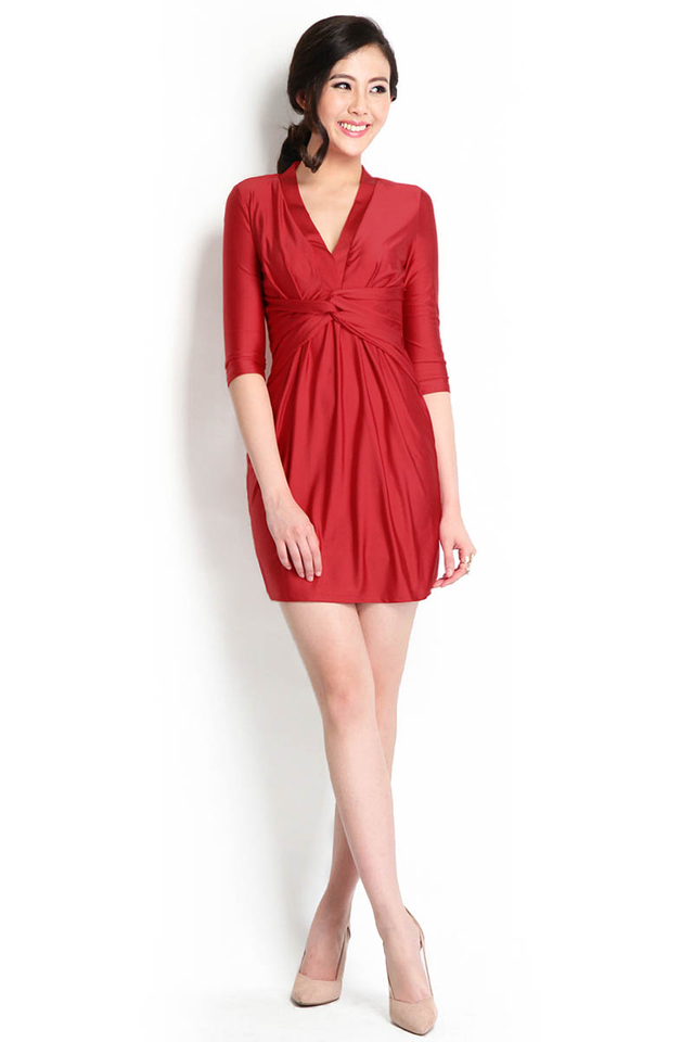 Meet The Royalty Dress In Wine Red