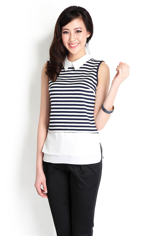 Serving Up Success Top In Stripes