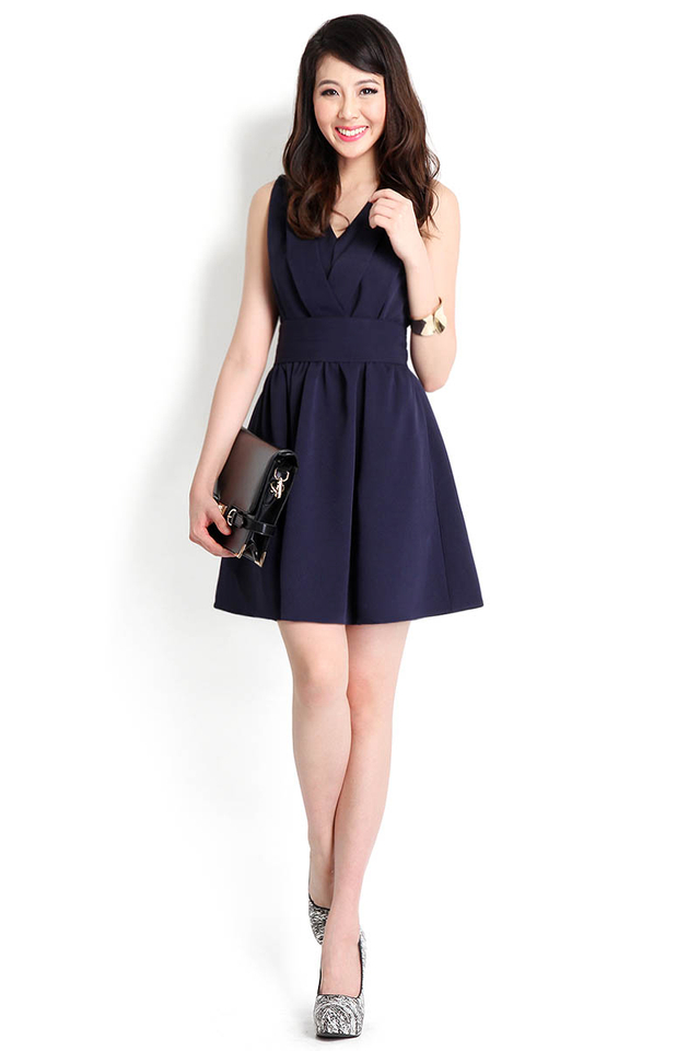 Steal The Show Dress In Midnight Blue