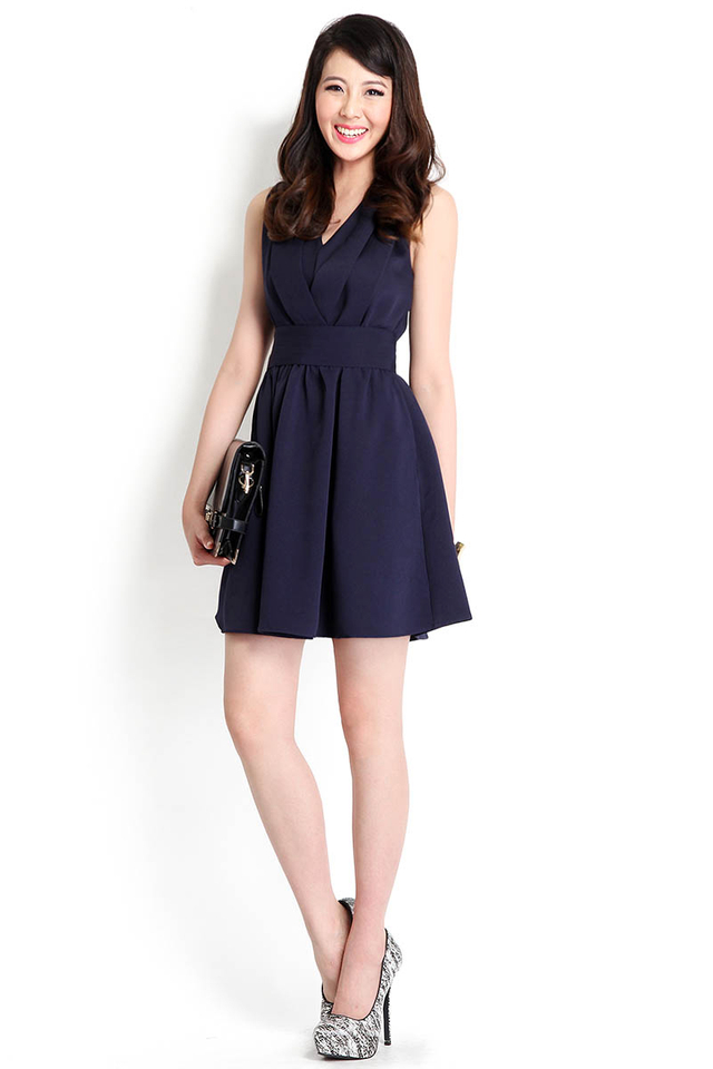 Steal The Show Dress In Midnight Blue