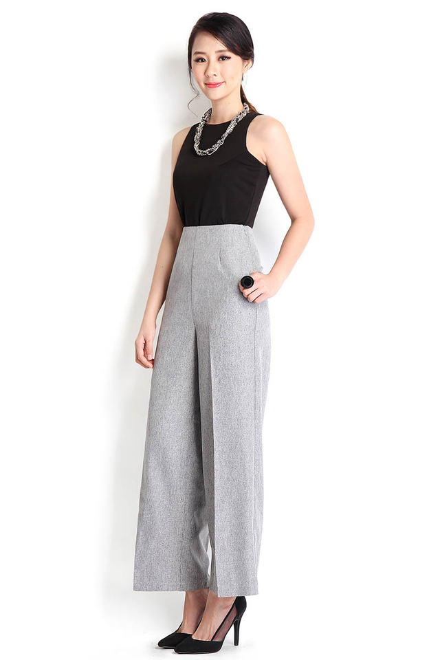 Sweeping Statement Pants In Heather Grey