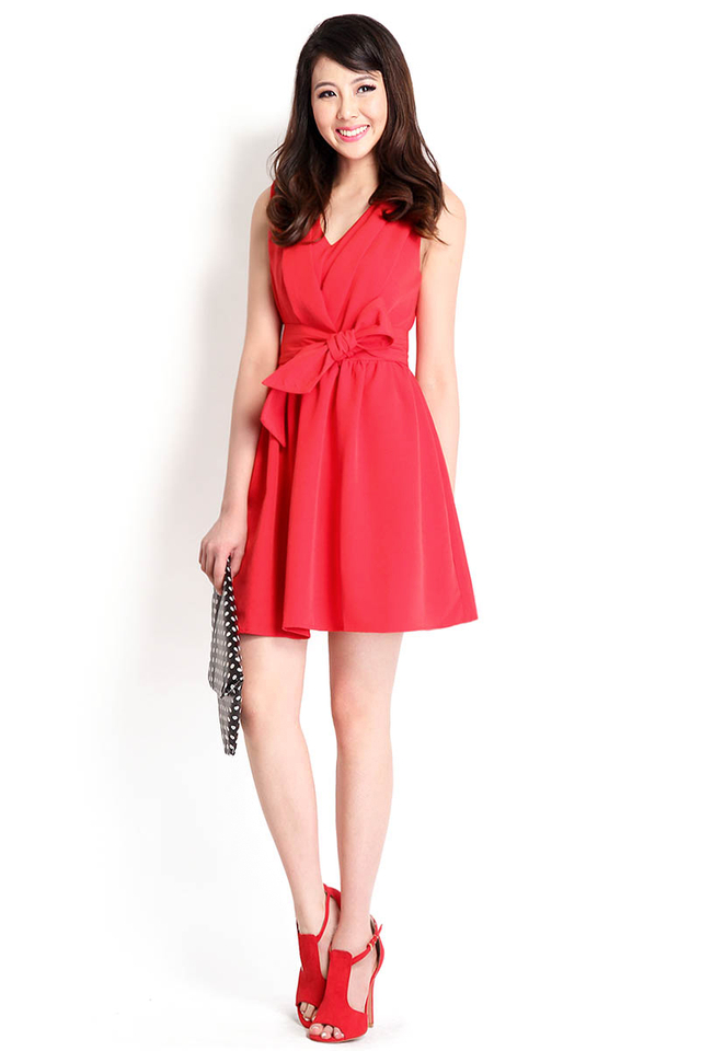 Steal The Show Dress In Lipstick Red
