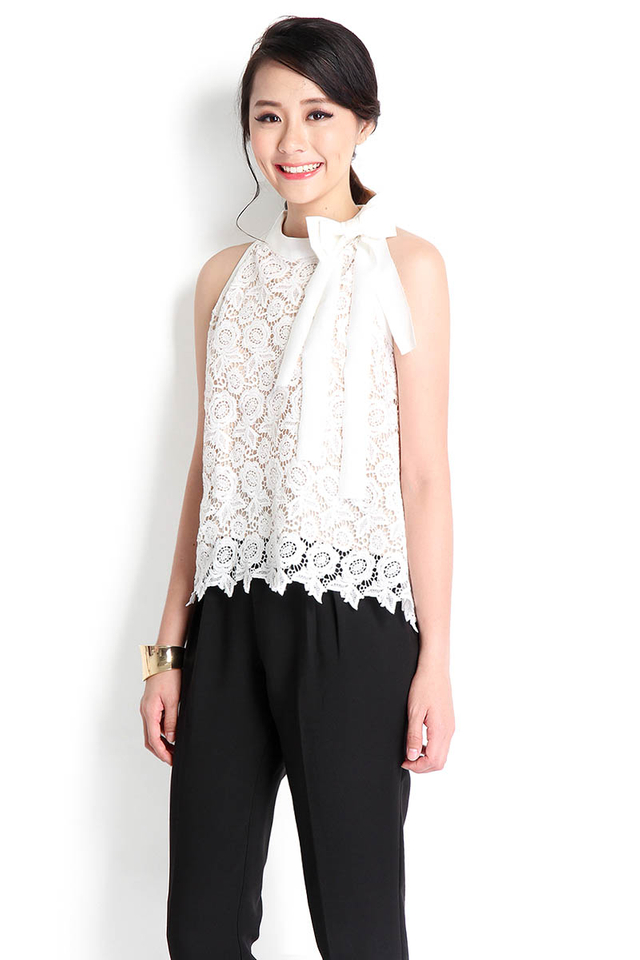 Starring Role Top In Lace White