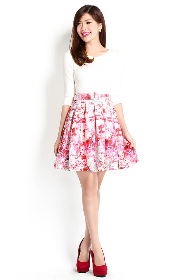 Style Mantra Dress In Pink Abstract Prints