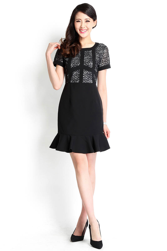 Profound Philosopher Dress In Lace Black