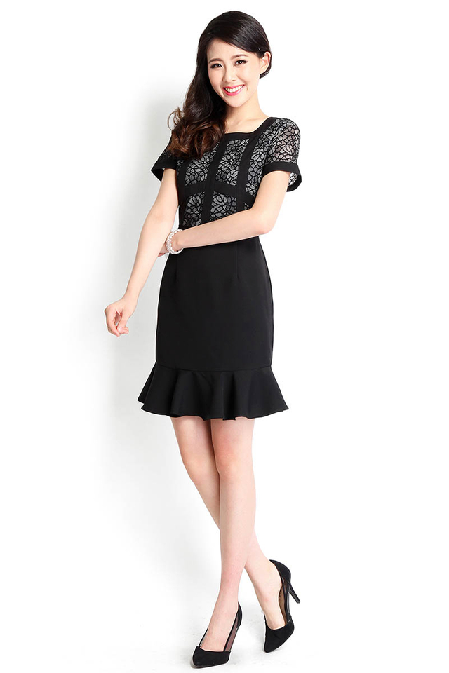 Profound Philosopher Dress In Lace Black