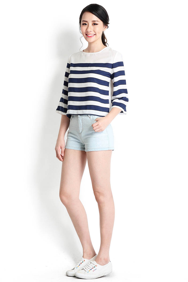 Bells And Whistles Shorts In Light Denim