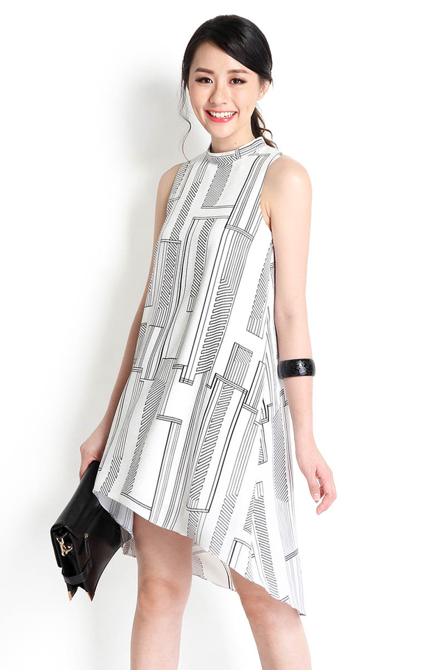 There Chic Goes Dress In Monochrome