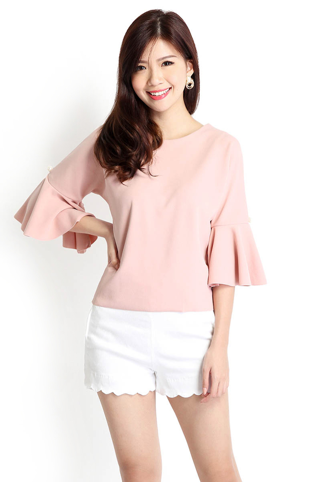 Ring A Bell Top In Dusty Pink