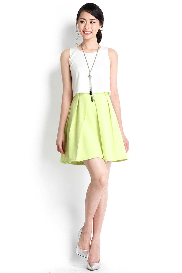Double Trouble Dress In Lime