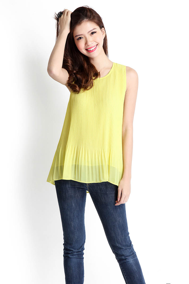 Citrus Squeeze Top In Lime