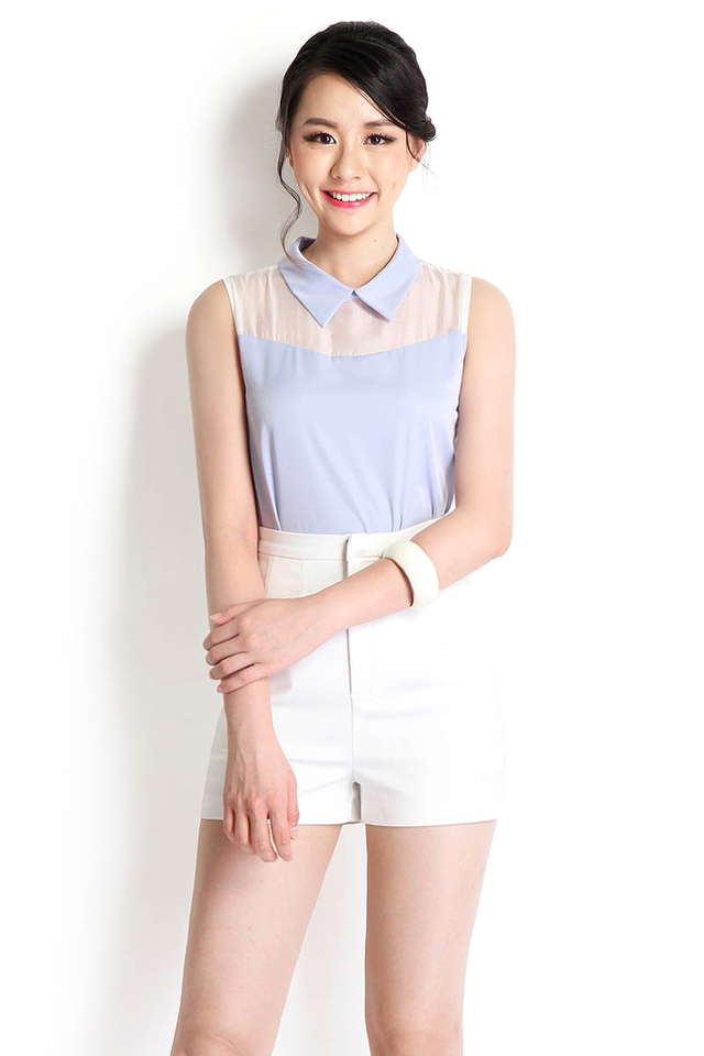 Intrinsically Whimsical Top In Soft Blue