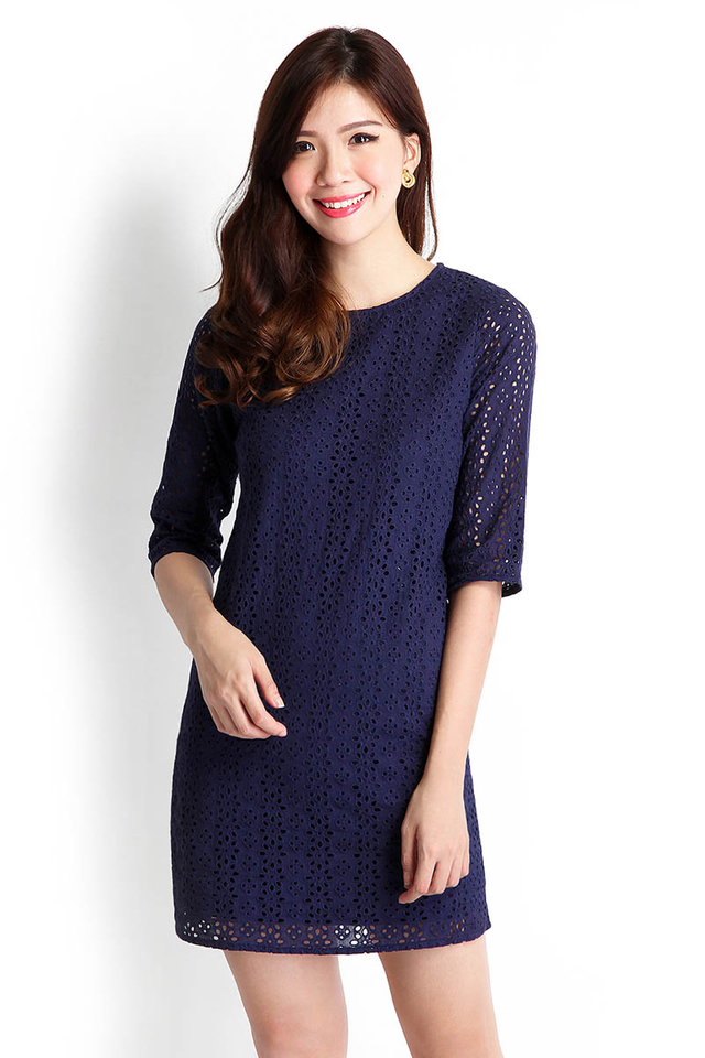 Perfect Union Dress In Midnight Blue
