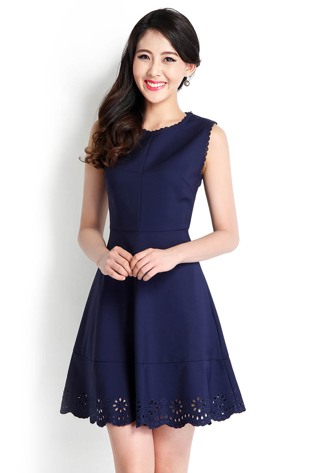 Charmed Choice Dress In Midnight Blue