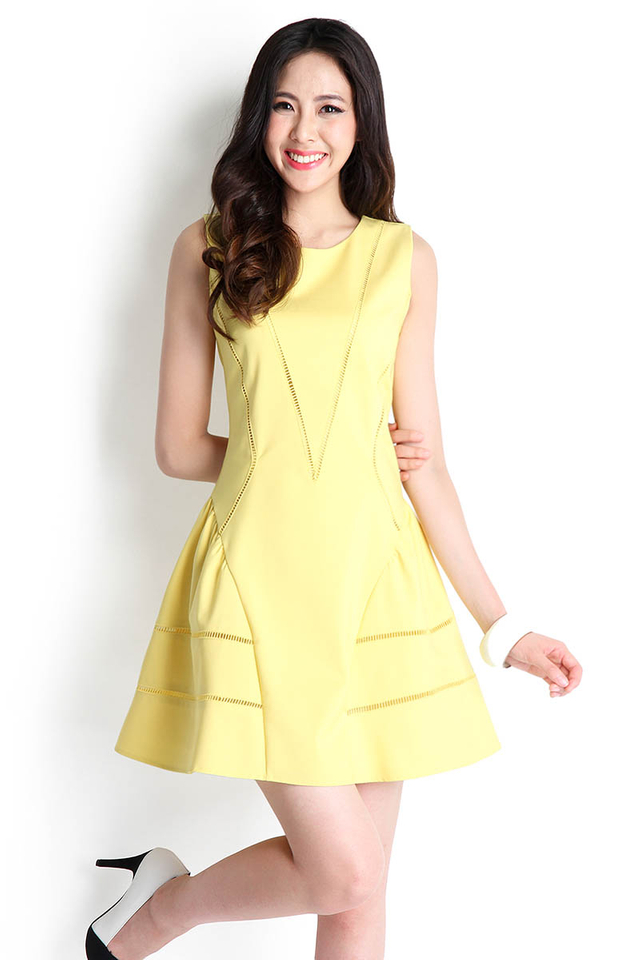 Beautifully Crafted Dress In Yellow