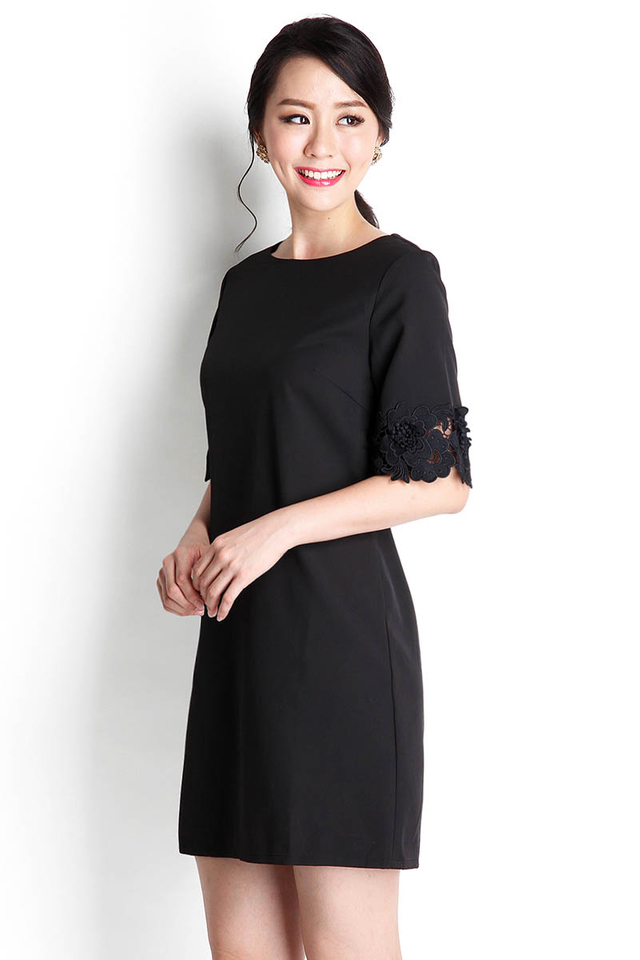 Marianne Anemone Dress In Black