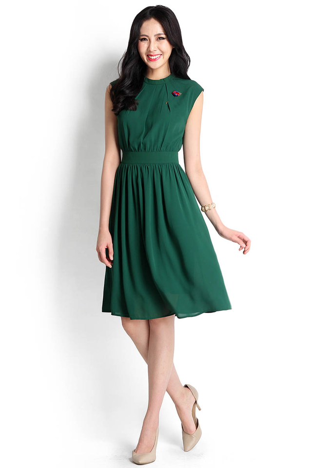 Just This Sway Dress In Forest
