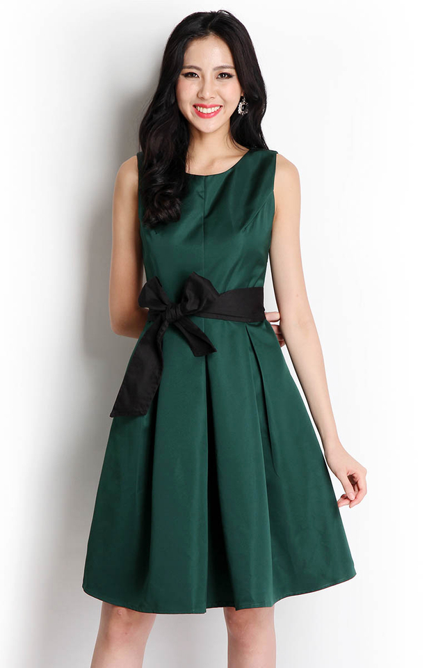 Pine Gables Dress In Forest Green