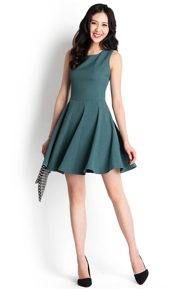 Under The Sea Dress In Forest Green