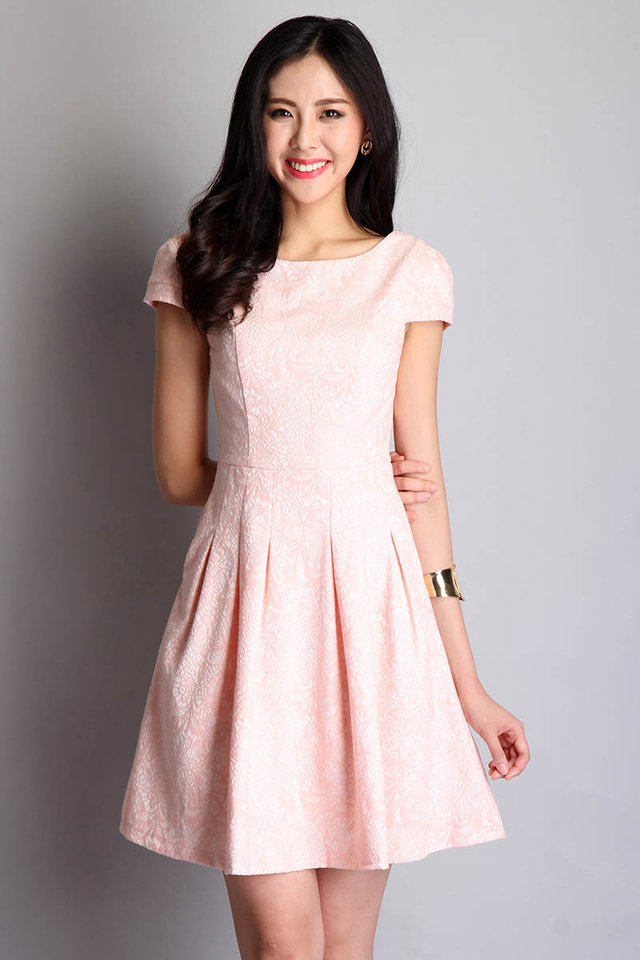 Belle Of Buckingham Dress In Peach Pink