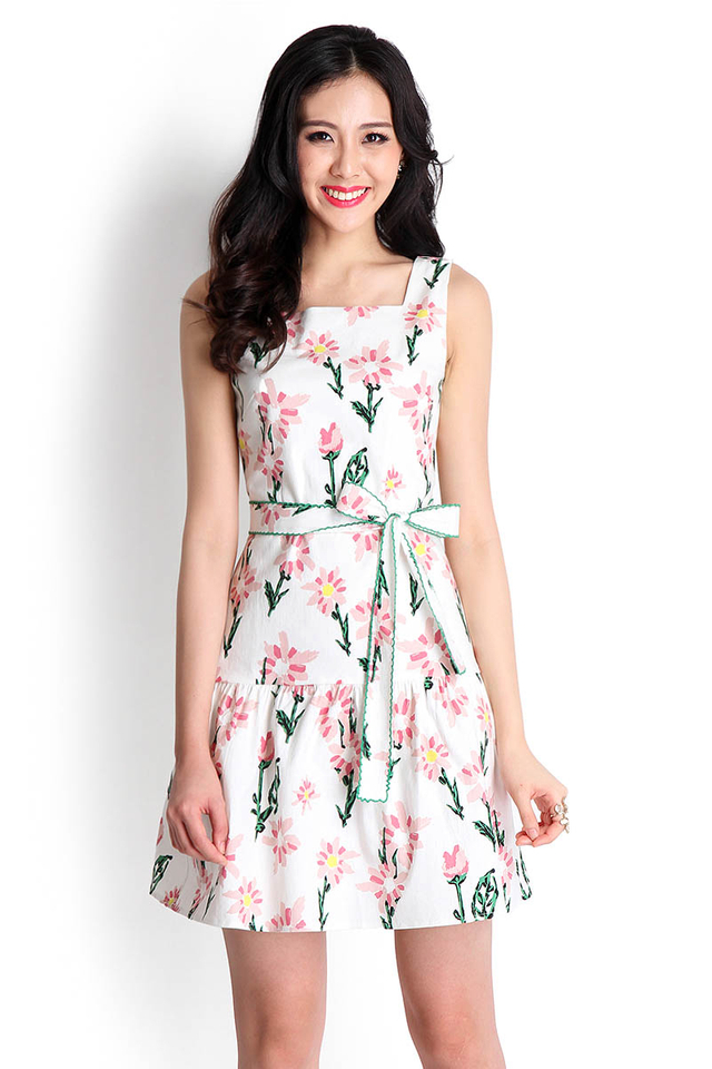 Youth In Bloom Dress In Pink Florals