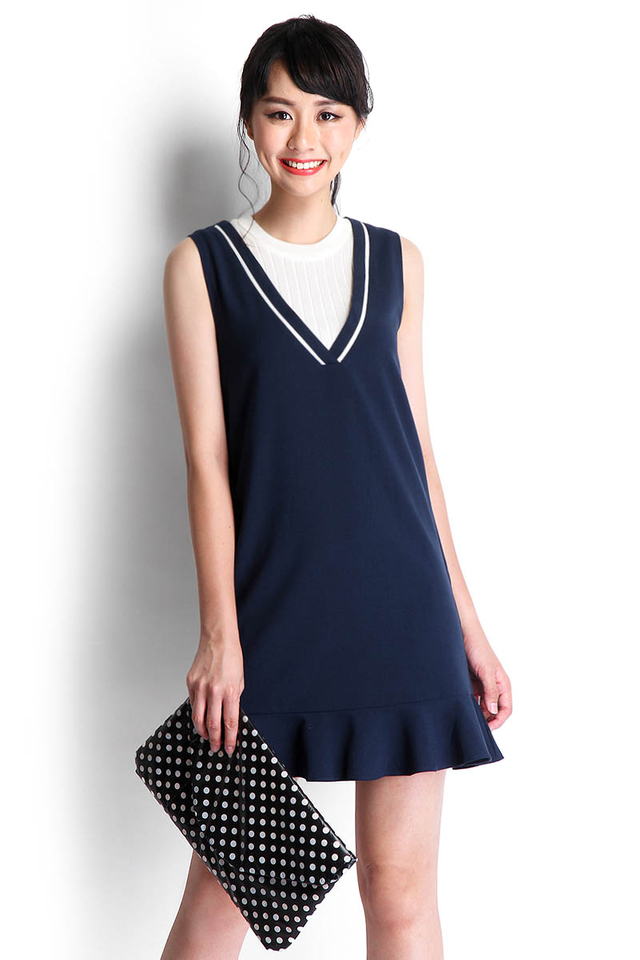 Youthful Dreams Dress In Midnight Blue