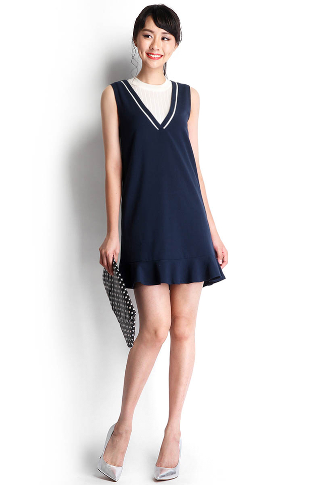 Youthful Dreams Dress In Midnight Blue