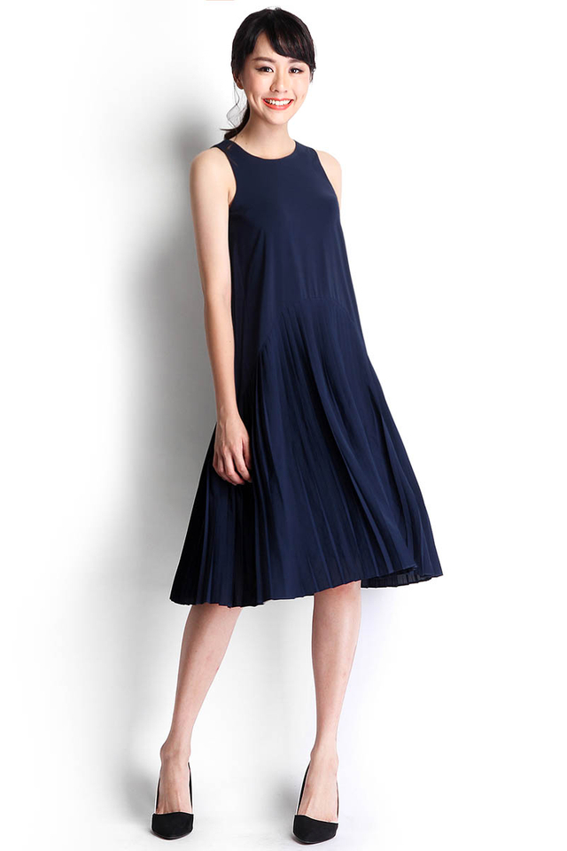 Woman Of The Hour Dress In Midnight Blue