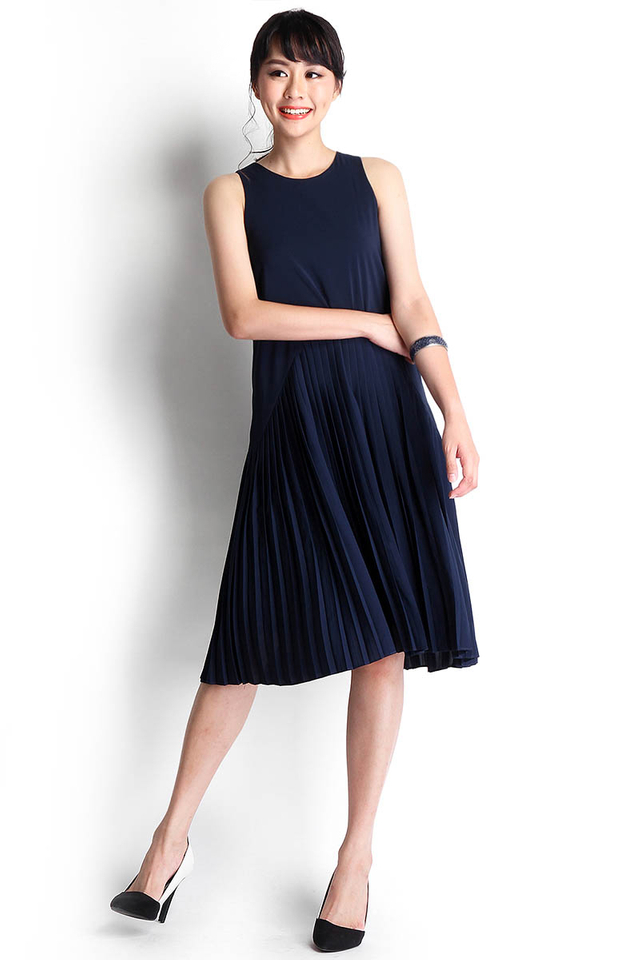 Woman Of The Hour Dress In Midnight Blue