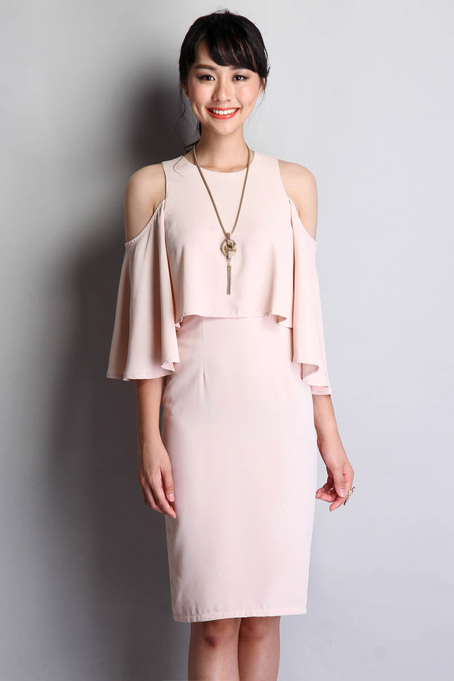 At First Sight Dress In Pale Pink