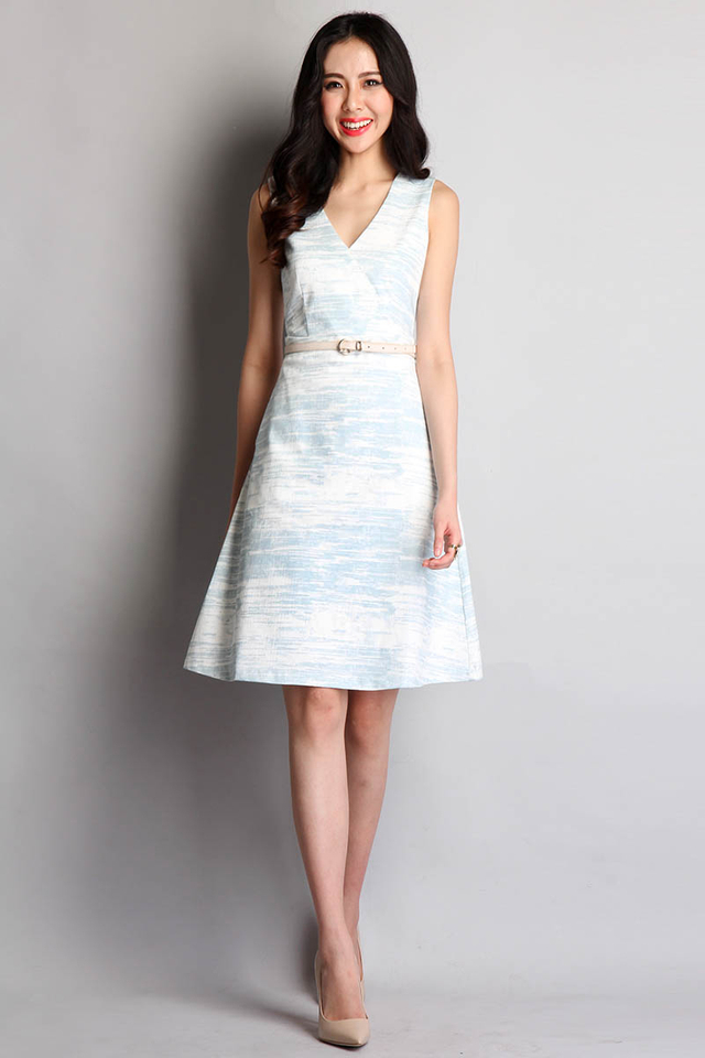 Falling Into You Dress In Sky Blue