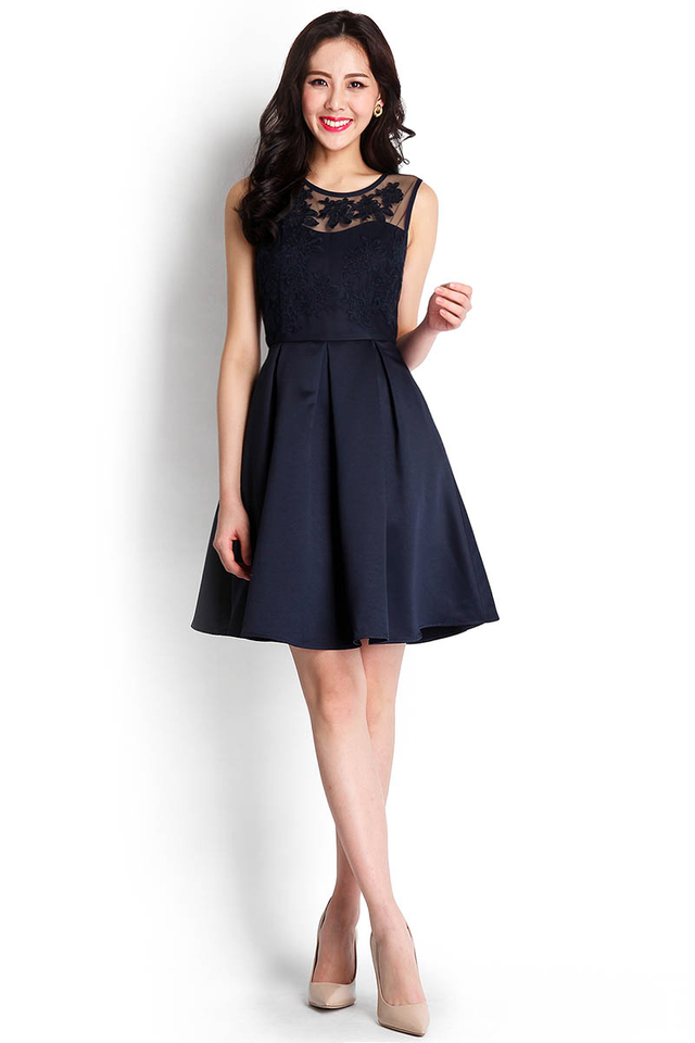 Display Of Luxe Dress In Midnight Blue